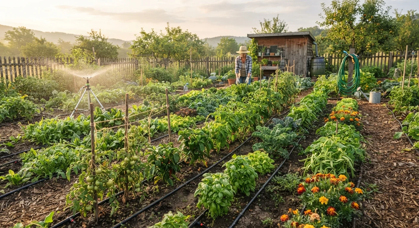 Garden Watering Methods Compared: Drip, Soaker Hose, Sprinkler, and Hand Watering