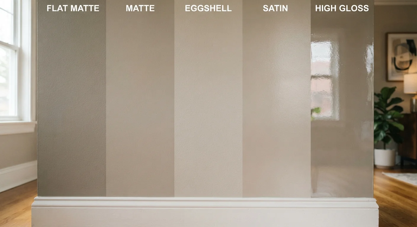 Interior Paint Finishes Explained: Matte, Eggshell, Satin, Semi-Gloss, and Gloss